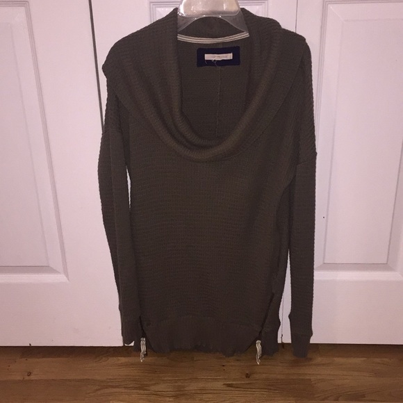 Anthropologie Pure and Good Olive Green Cowl Neck - Picture 3 of 3